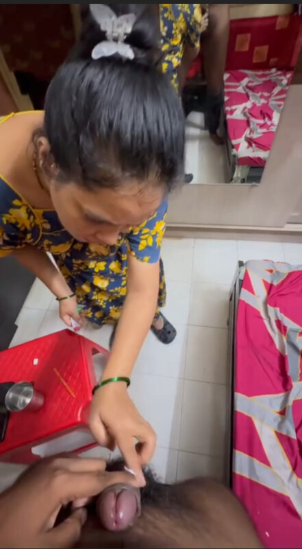 Indian Mother Applying Medicine on Son Dick But her Pervy Son Enjoying and Secretly Recording Video Don't Miss