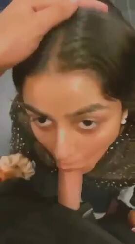 Desi Babe Sucking BF Cock in Public Toilet